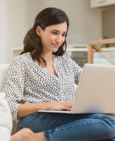 Client reviewing a resume we created